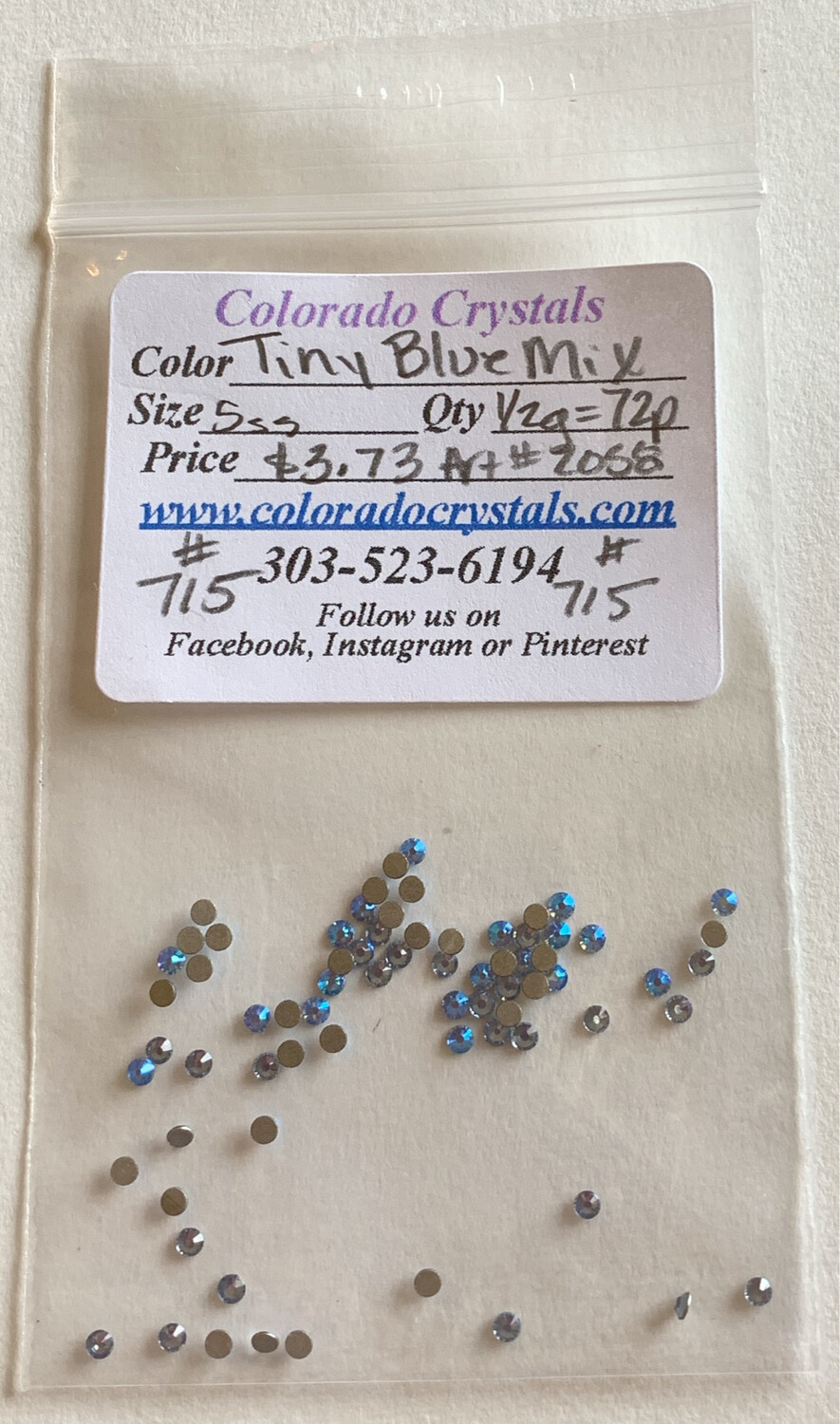 Tiny Blue Mix - 2058 Swarovski Tiny Blue Mix - 2058 Swarovski