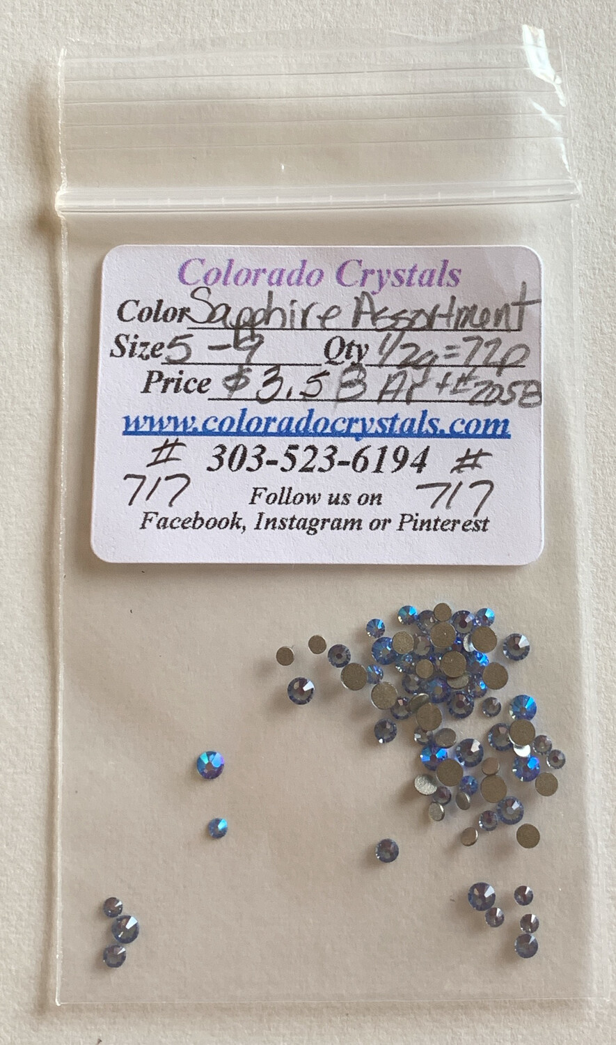 Sapphire Assortment - 2058 Swarovski Sapphire Assortment - 2058 Swarovski
