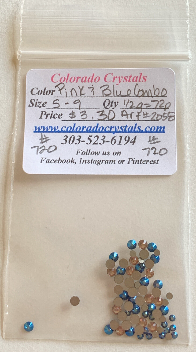Pink & Blue Combo - 2058 Swarovski Pink & Blue Combo - 2058 Swarovski