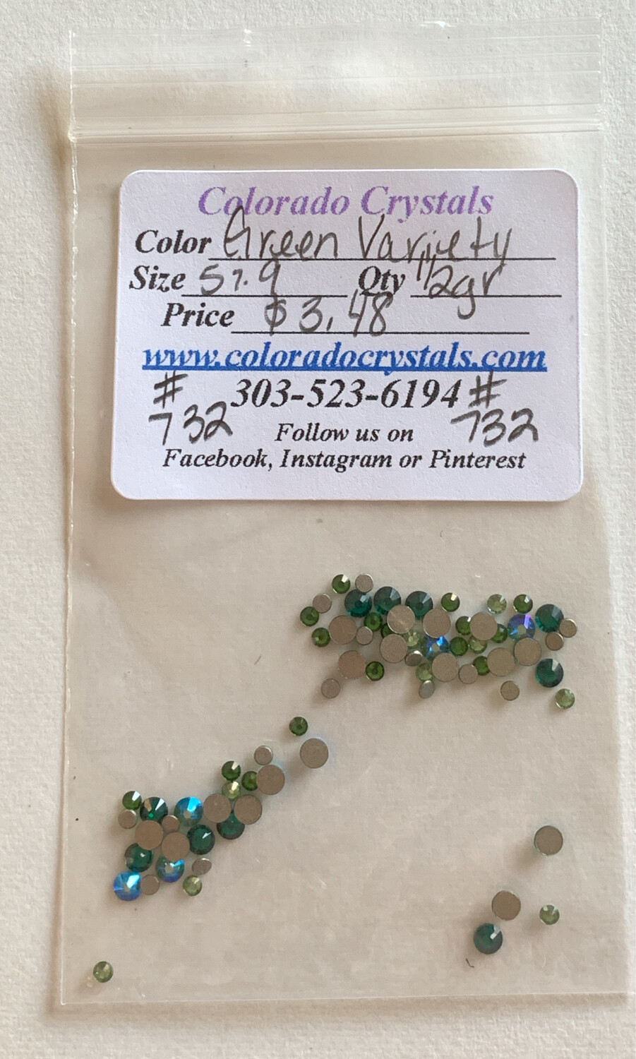 Green Variety - 2058 Swarovski Green Variety - 2058 Swarovski