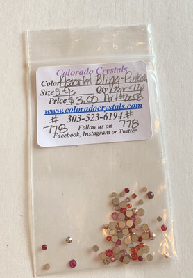 Assorted Bling - Pinkish - 2058 Swarovski Assorted Bling - Pinkish - 2058 Swarovski