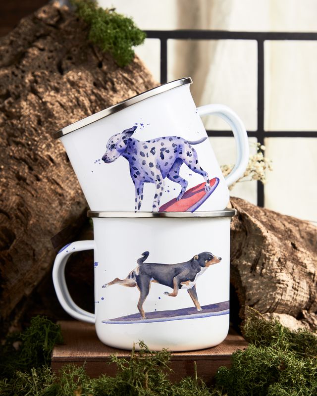 Taza Perritos Surfers