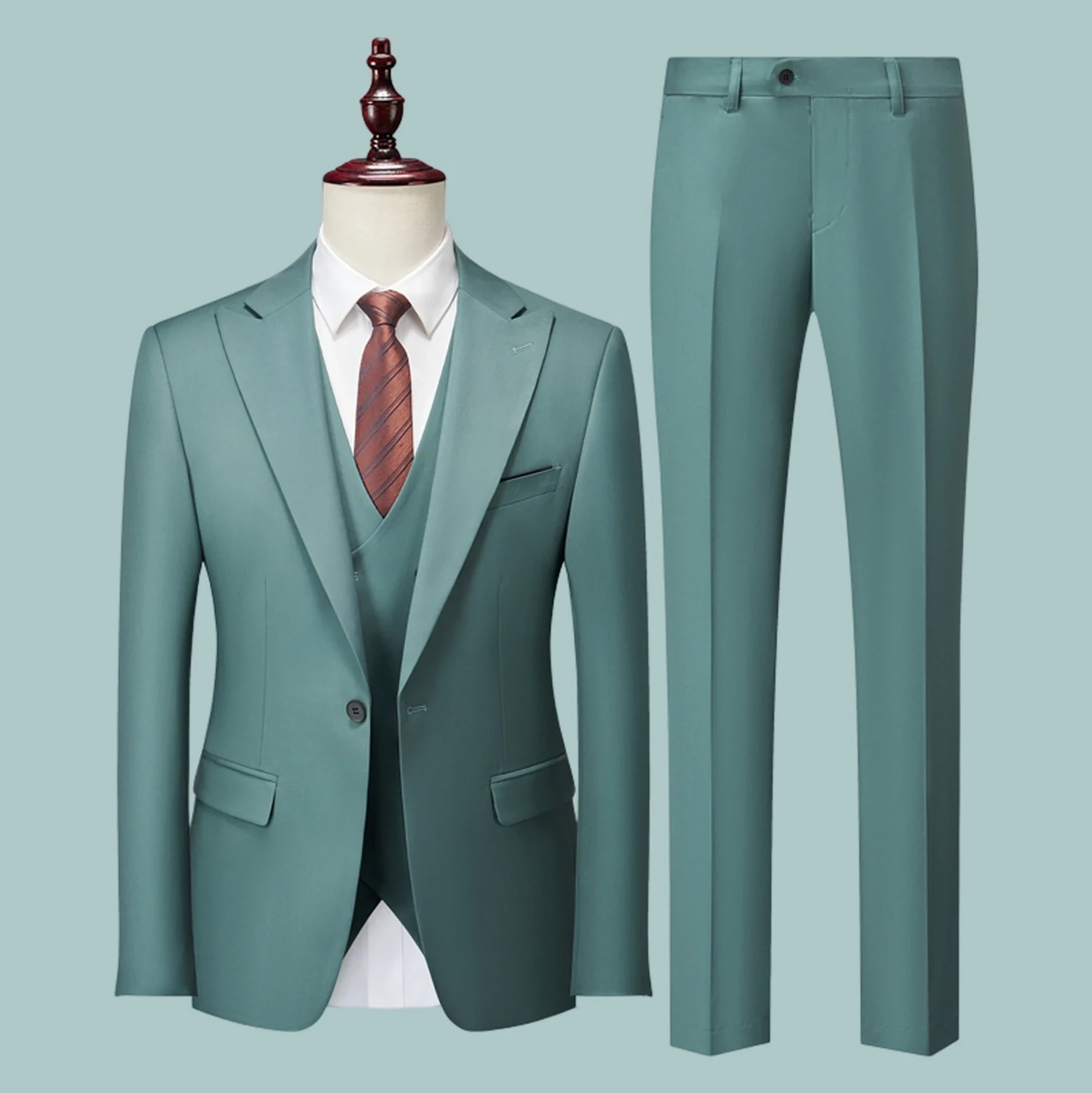 Formal Men&#39;s Suit Three Piece Set Groom Wedding Dress