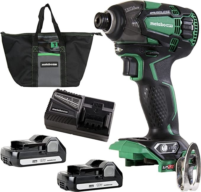 1/4-in&quot; Metabo Impact Drill Triple Hammer Kit / WH18DBDL2CM