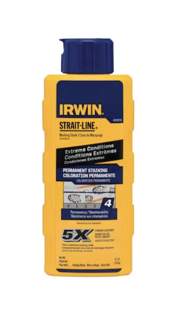 6oz. Irwin Indigo Blue Permanent Staining Marking Chalk