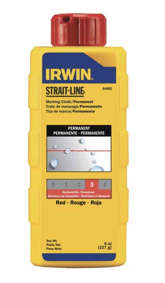 6oz. Irwin Crimson Red Permanent Staining Marking Chalk