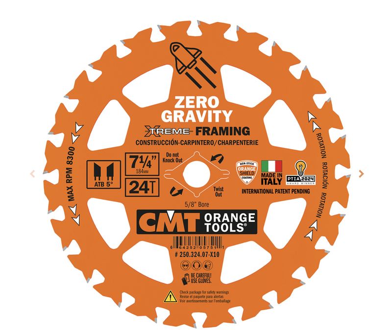 6-1/2&quot; x 24&quot; CMT Zero Gravity Framing Blade