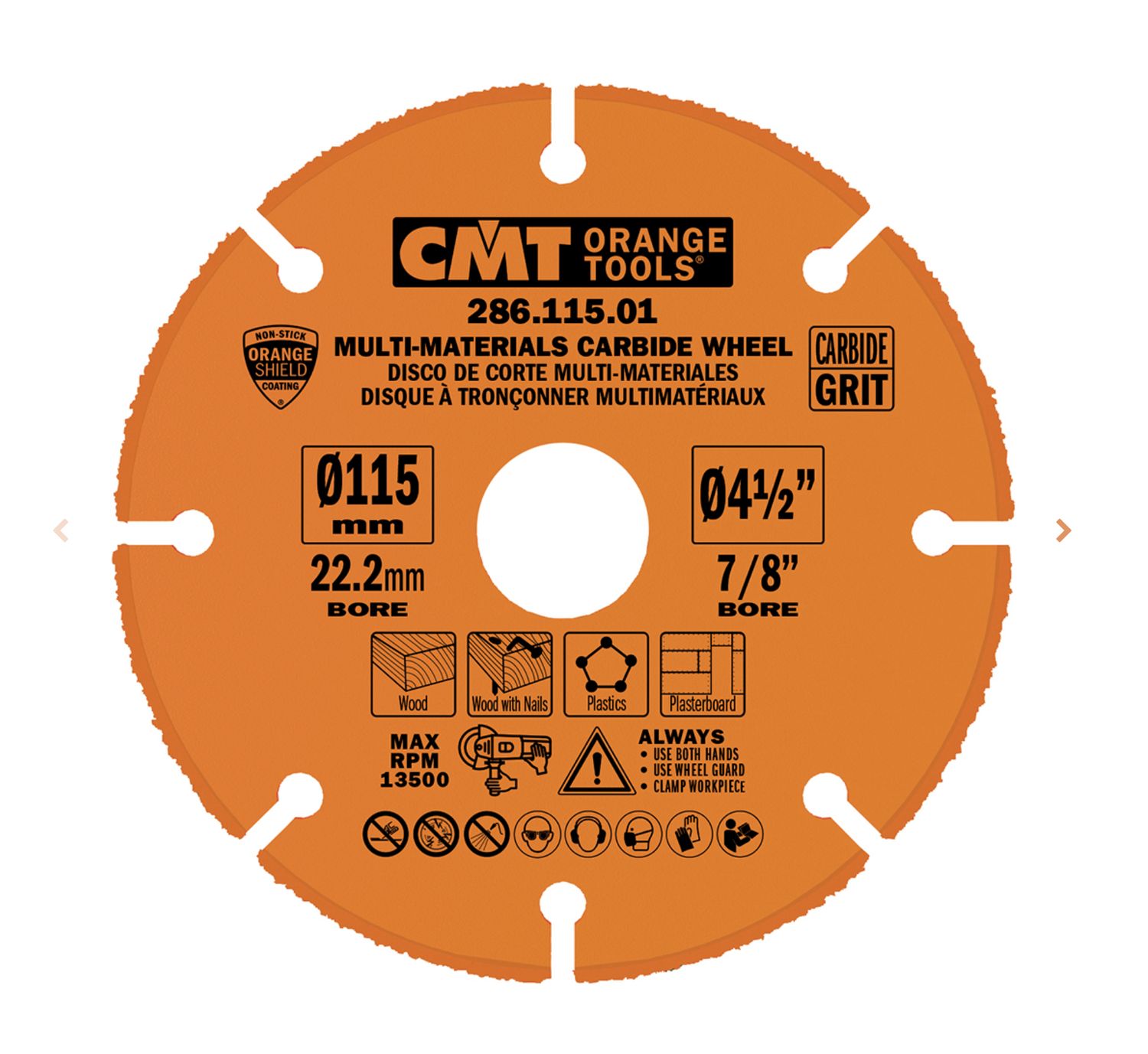 4-1/2&quot; CMT Cut Off Wheel for Angled Grinder