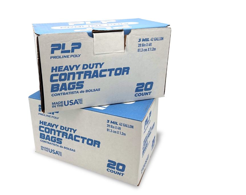 Black 42 gal Contractor Bags - 3Mil - 20/Box