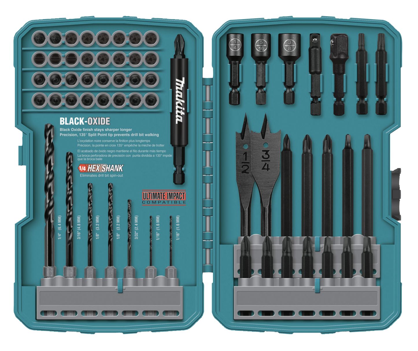 70pc. Makita Contractor‑Grade Drill Bit Set