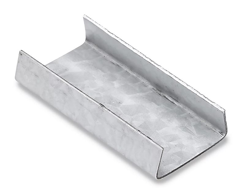 1/2&quot; x 1&quot; Steel Banding Clips - 1000/Carton