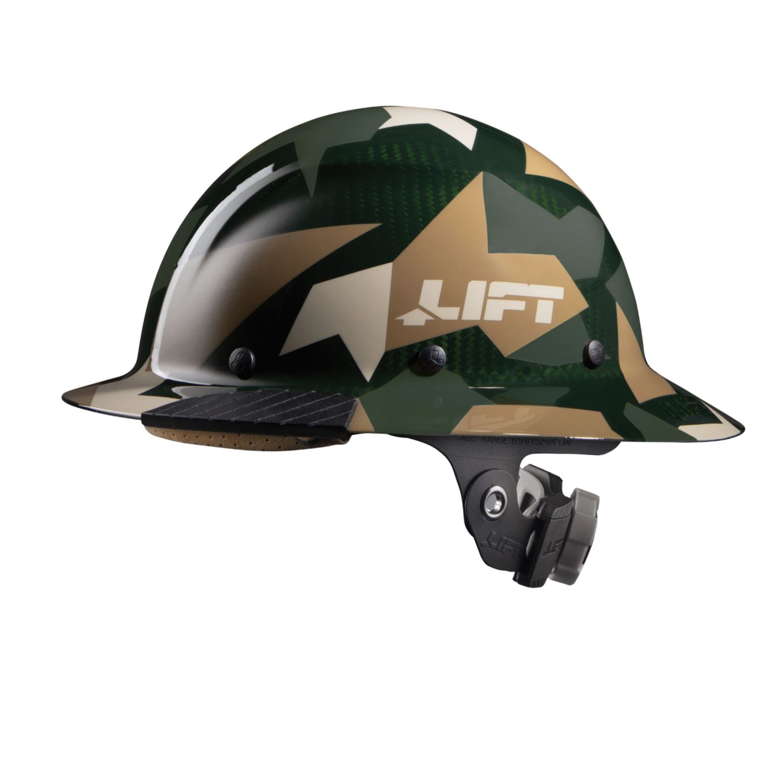 Dax Carbon Fiber Full Brim Hard Hat - Jungle / HDC-20CJ