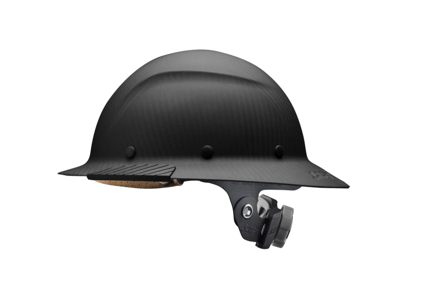 DAX Carbon Fiber Full Brim Hard Hat - Matte Black / HDFM-17KG
