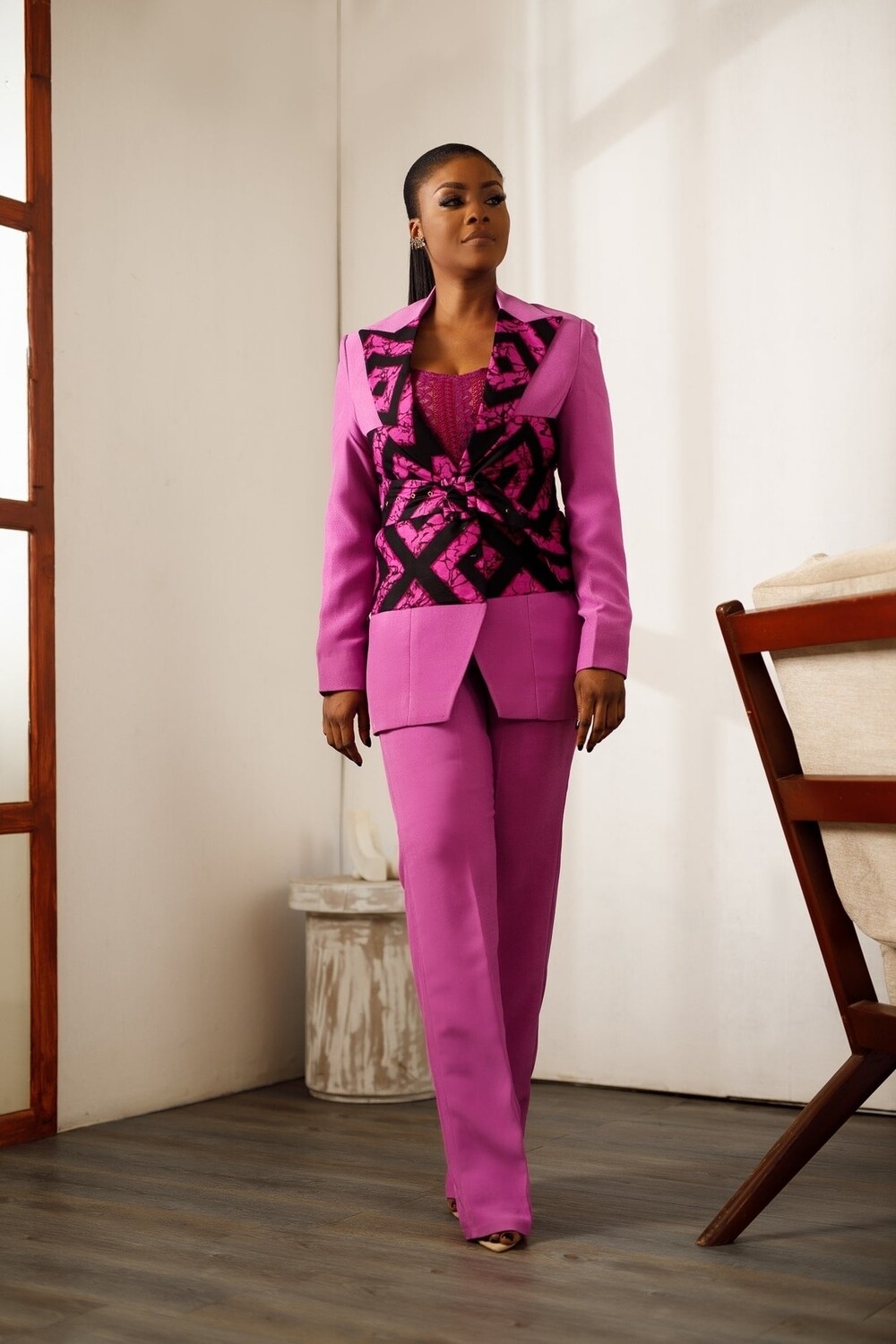 Blazer &amp; wide pants Akwah