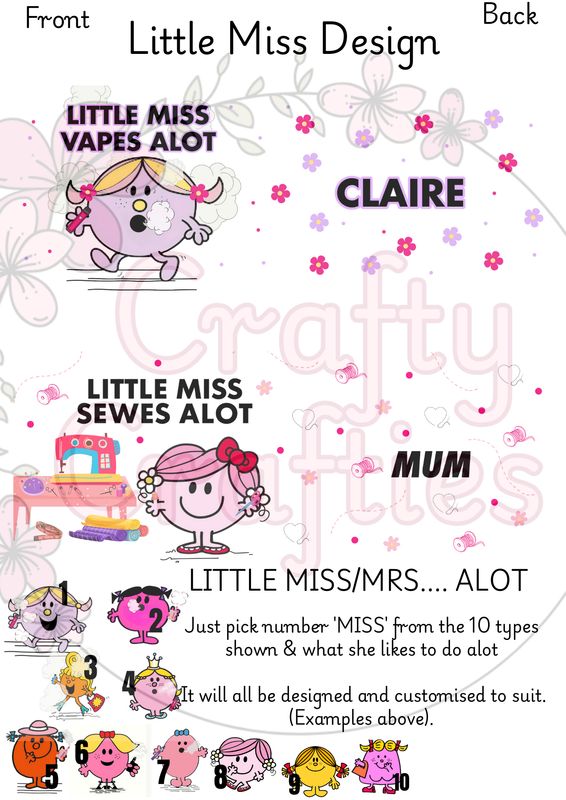 &#39;LITTLE MISS&#39; Inspired Gifts