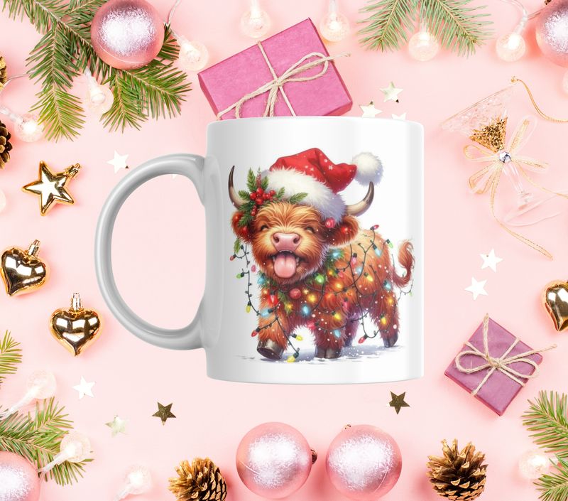 Christmas Highland Mug