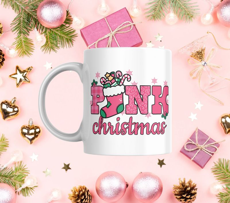 Pink Christmas Mug 