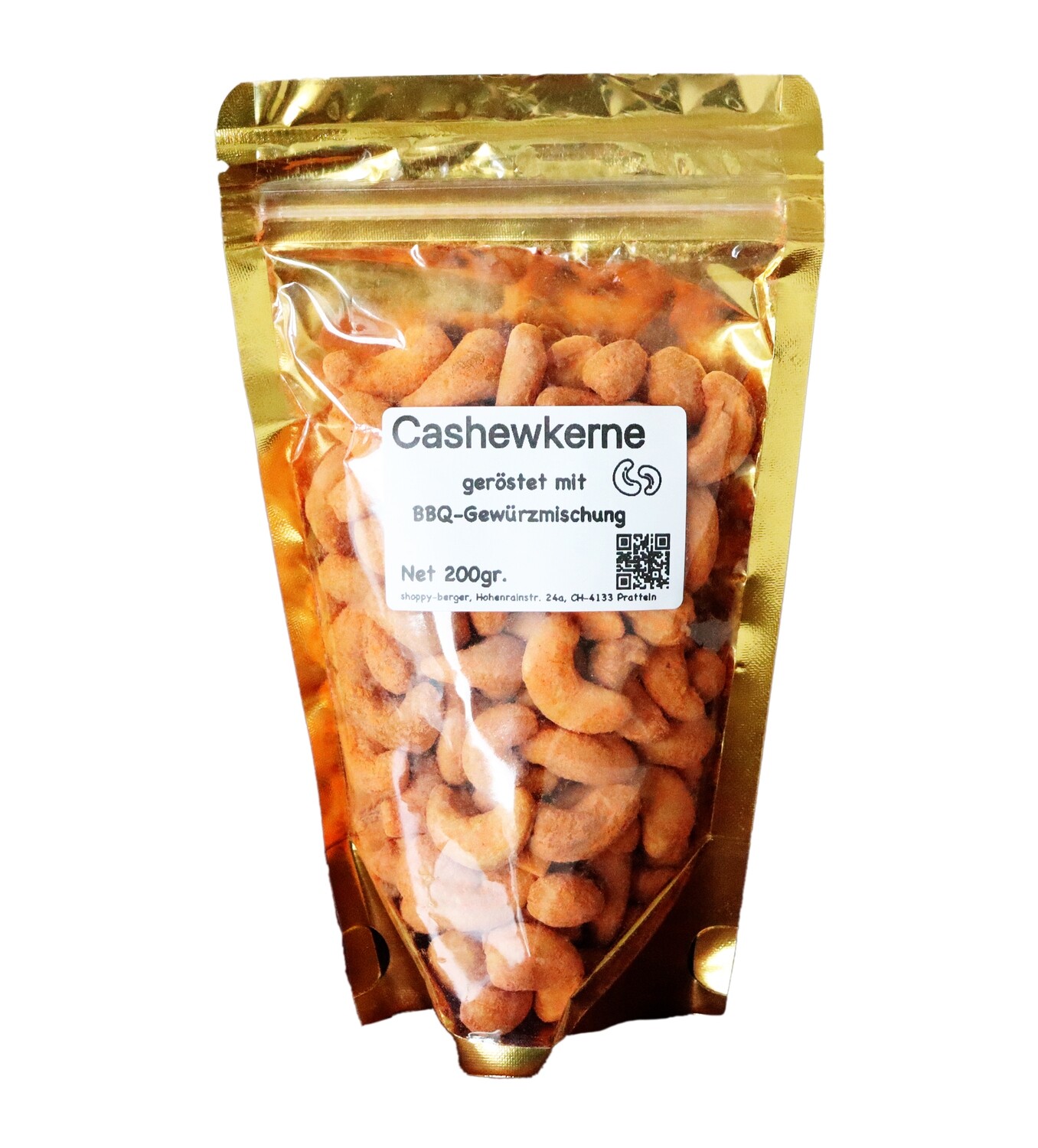 Cashew nuts roasted with BBQ spice mix
