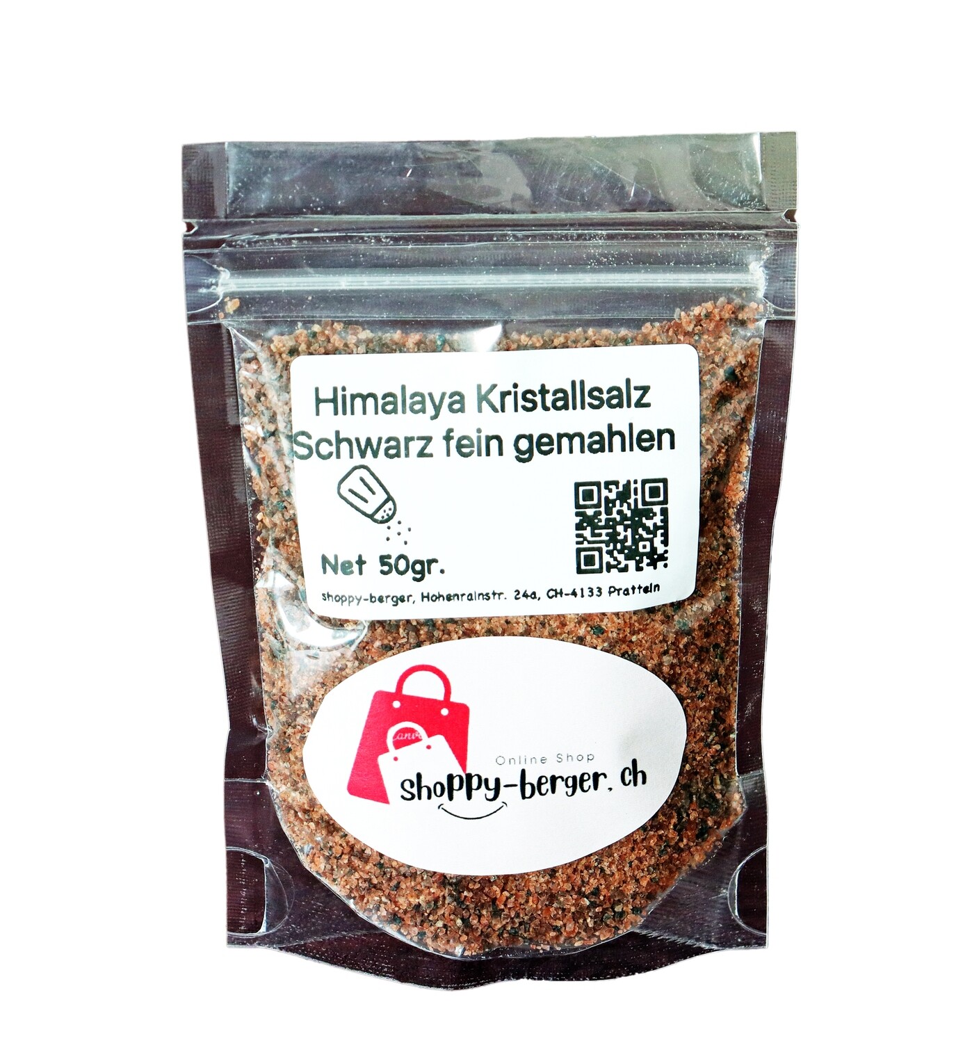 Himalayan rock crystal salt black fine ground