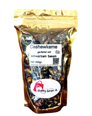 Cashew Nuts -geröstet mit schwarzem Sesam