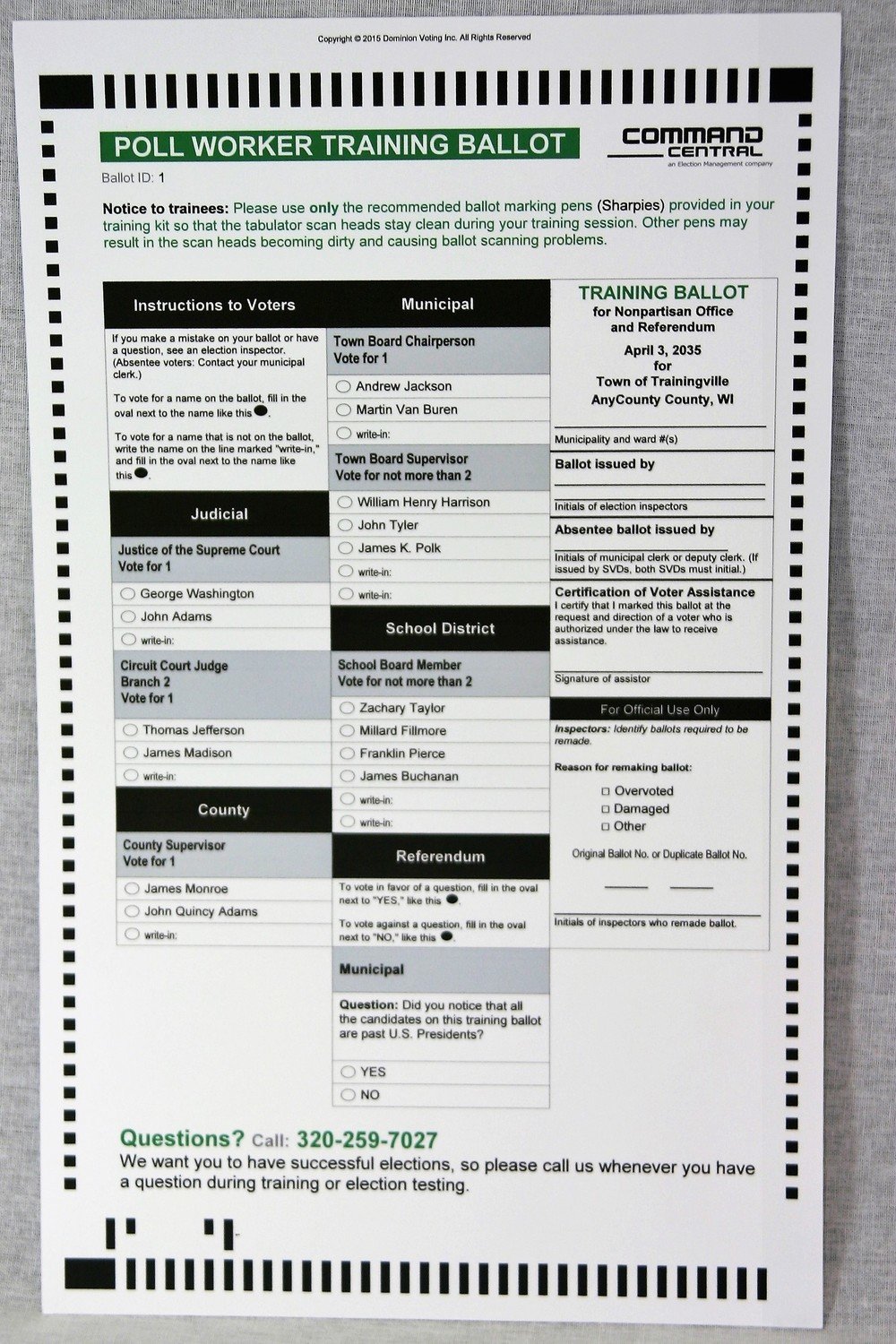 Blank Test Ballots (ICE - Pack of 50) Blank Test Ballots (ICE - Pack of 50)