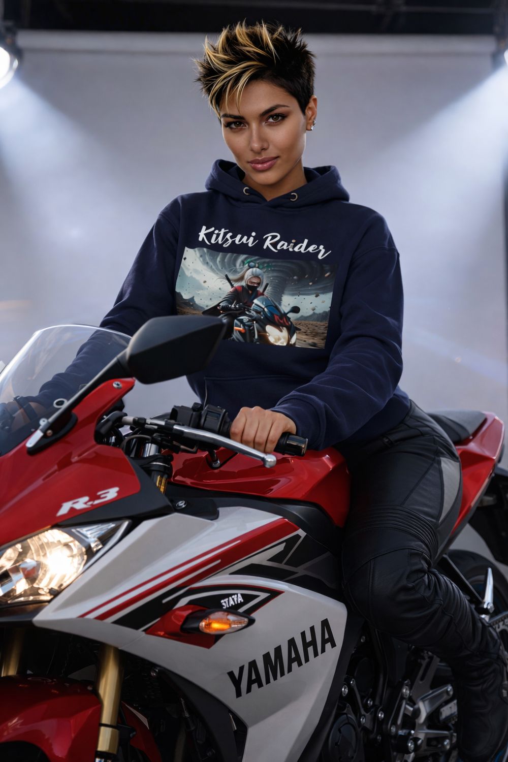 Kitsui Raider - (Tornado Run) - Motorcycle Graphic Sweatshirt | Unisex Hoodie