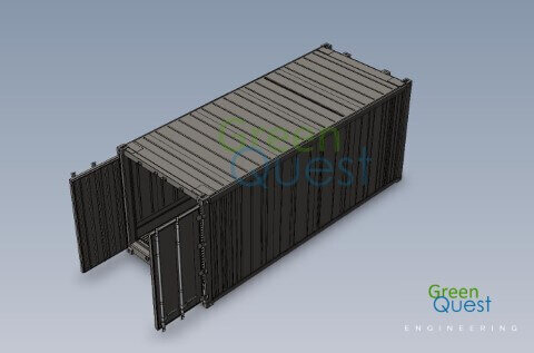 [SKP] 20 GP RF  / RF-wall / Open Doors (RF)