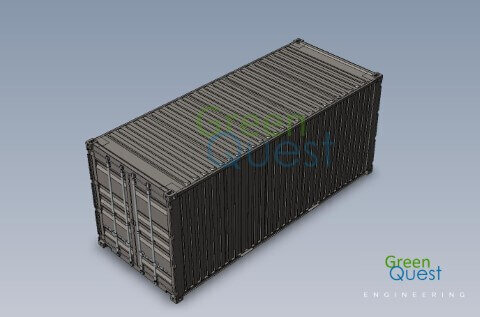 [3D-PDF] 20 GP DD  / S-wall / Closed Doors (DD)