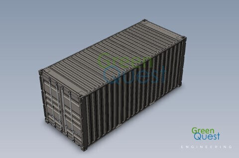 [3D-PDF] 20 GP DD  / V-wall / Closed Doors (DD)