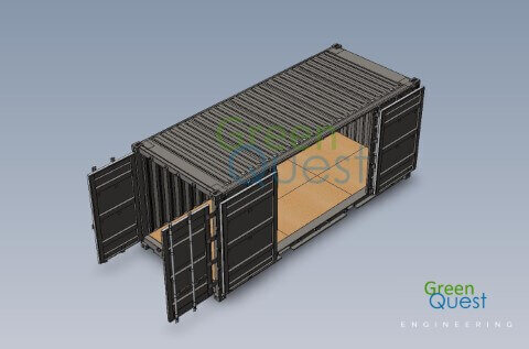 [3D-PDF] 20 GP OS  / V-wall / Open Side (OS)
