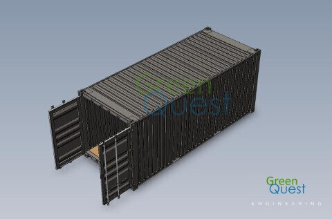 [3D-PDF] 20 GP  / S-wall / Opened Doors (STD)
