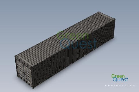 [3D-PDF] 40 GP DD PW  / S-wall / Closed Doors (DD)