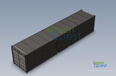 [3D-PDF] 40 GP PW  / S-wall / Closed Doors (STD)