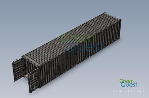 [3D-PDF] 40 GP  / V-wall / Open Doors (STD)