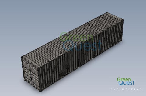 [3D-PDF] 40 HC DD PW  / V-wall / Closed Doors (DD)