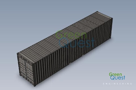 [3D-PDF] 40 HC DD  / V-wall / Closed Doors (DD)
