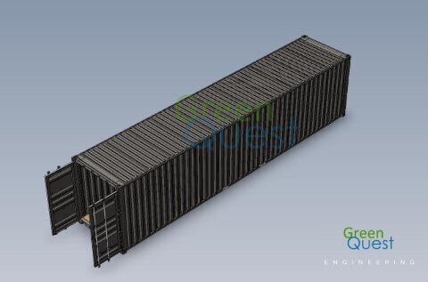 [3D-PDF] 40 HC DD  / V-wall / Open Front (DD)