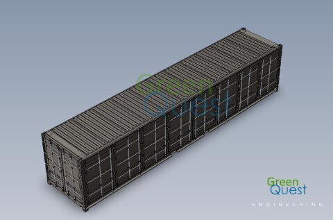 [3D-PDF] 40 HC OS  / V-wall / Closed Doors (OS)