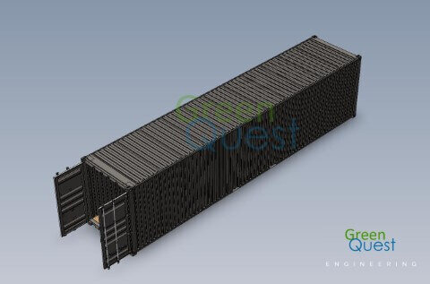 [3D-PDF] 40 HC PW  / S-wall / Open Doors (STD)