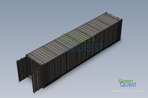 [3D-PDF] 40 HC RF  / RF-wall / Open Doors (RF)