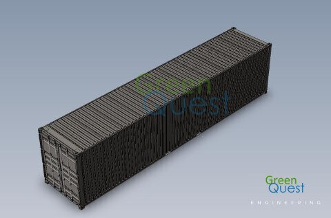 [3D-PDF] 40 HC  / S-wall / Closed Doors (STD)