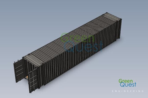 [3D-PDF] 45 HC DD  / V-wall / Open Front (DD)