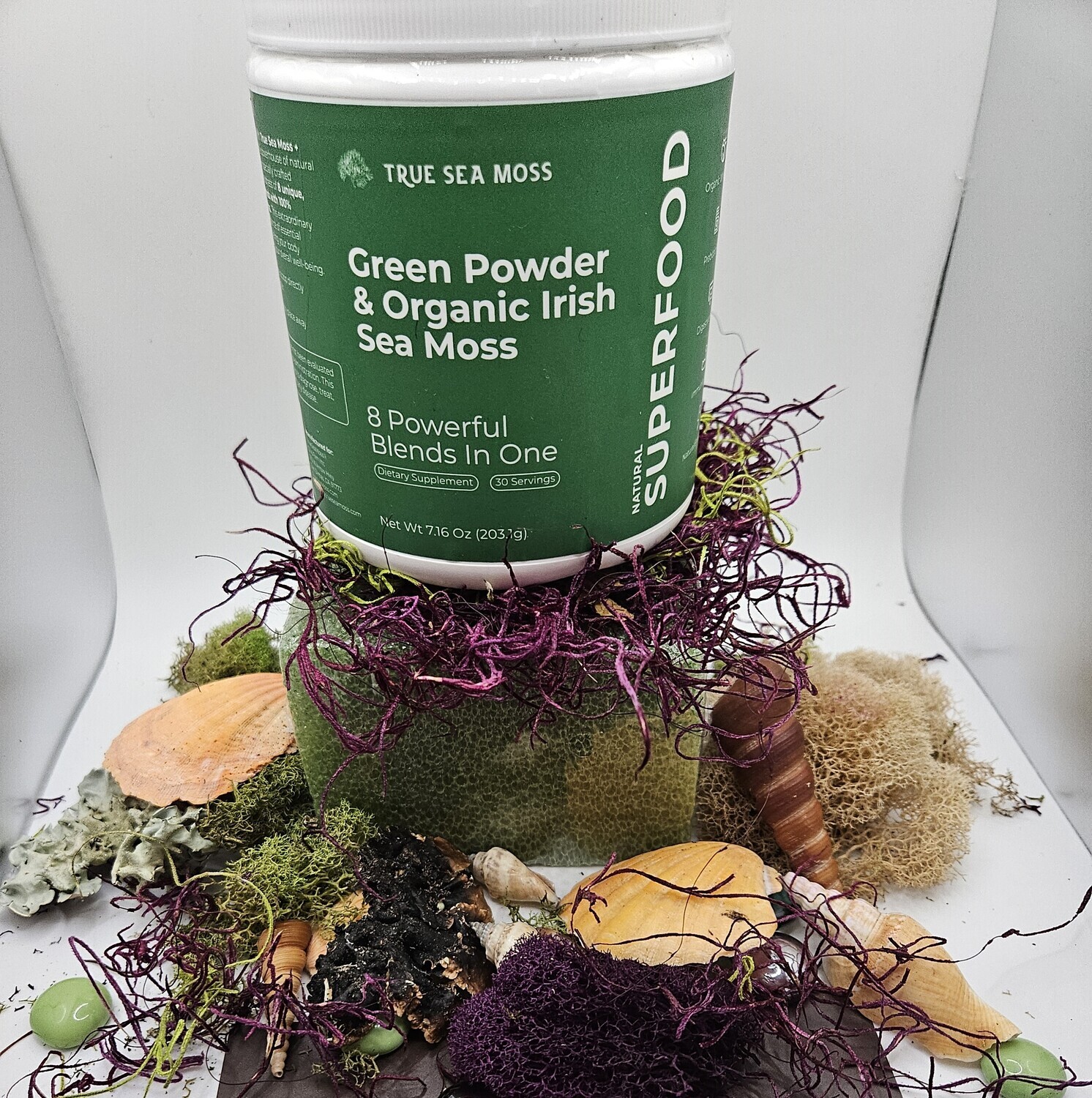 Sea Moss Green Superfood Blend w Spirulina