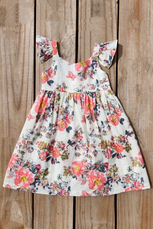 girl&#39;s pink floral dress