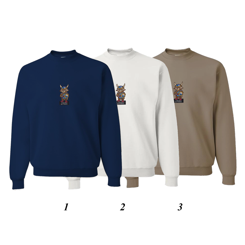 Raccoon Viking Crewneck (Embroidery Series)