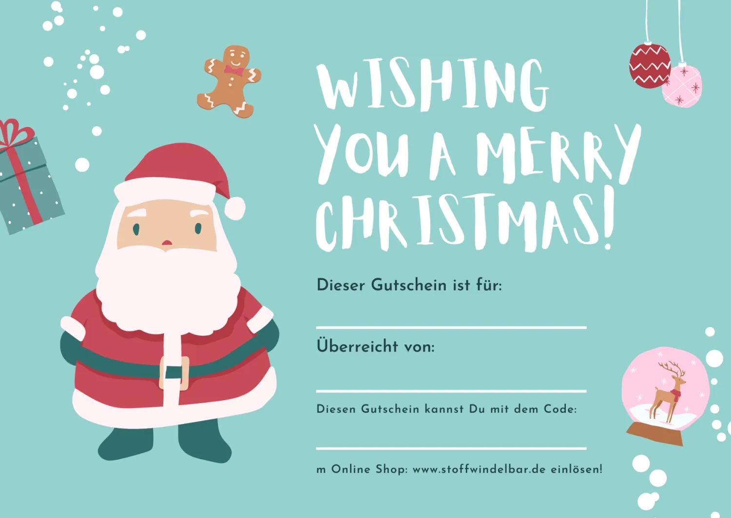 Weihnachtsgeschenk Gutschein Weihnachtsgeschenk Gutschein