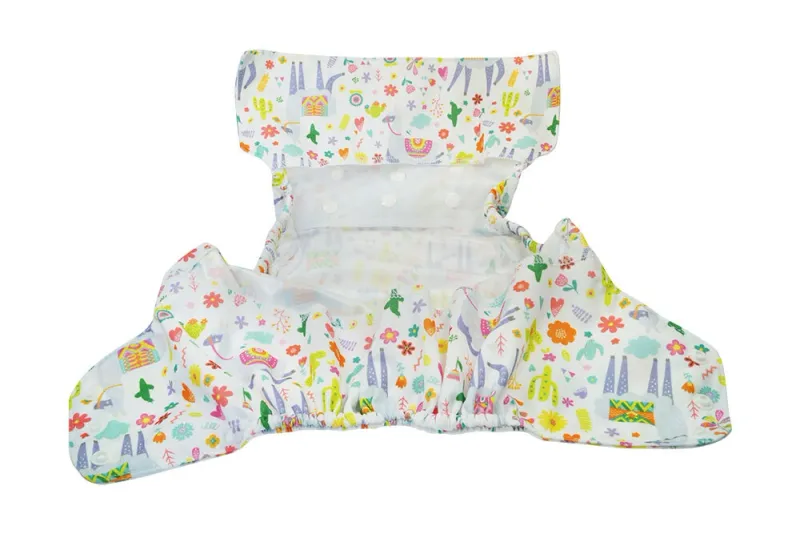 Blümchen Windelüberhose Snaps XL (8-25 kg)