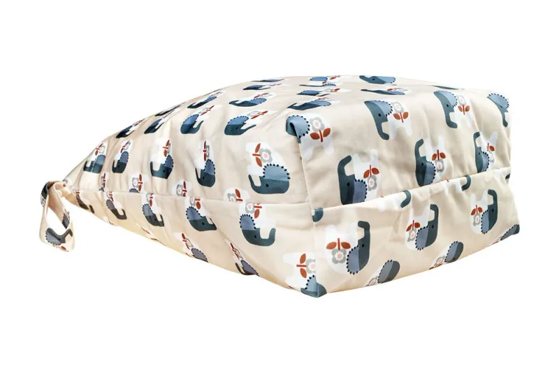 Blümchen Faltbodensack Midi