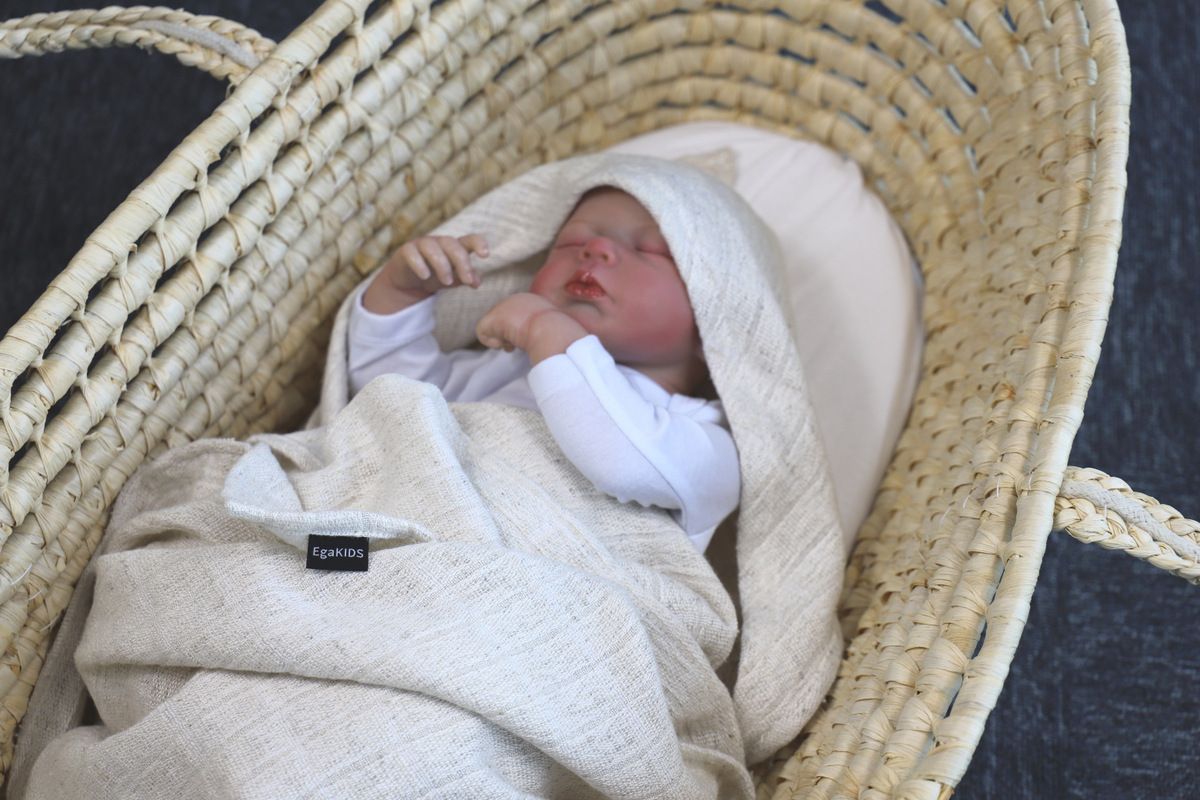 Baby Badetuch mit Hanffasern