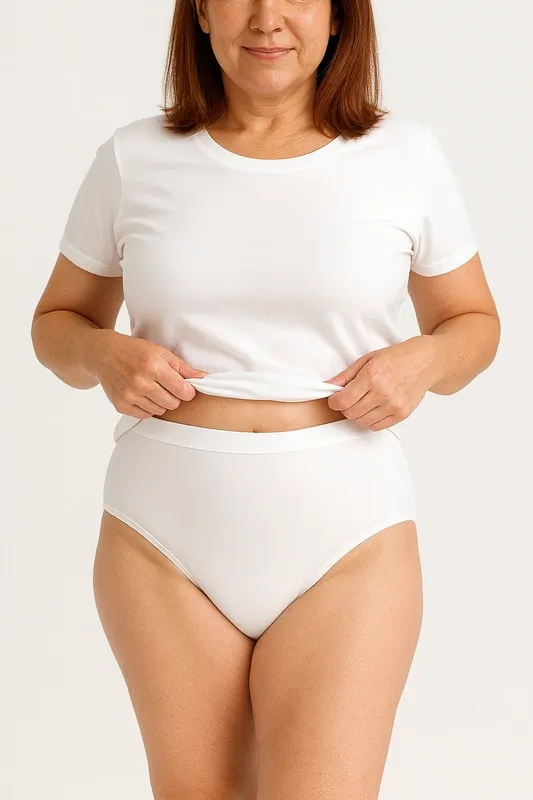 Pupus Waschbarer Damen Inkontinenz-Slip | weiß